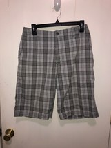 Izod Plaid Chino Mens Shorts SZ 30 Inseam 11&quot; - $9.89