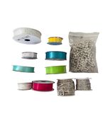 Craft Ribbon Lot Rhinestone Trim Organza Satin Assorted Colors Wedding D... - $21.60
