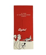 Vtg 1955 Capital Airlines Book Brochure Tinkering With The Turbine Rolls... - $17.10