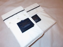 Ralph Lauren Palmer Percale 3P King flat Pillowcases Sheet set loft gray $340 - £121.52 GBP