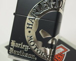 Harley Davidson HDP-32 Black Skull 3 Sides Zippo Oil Lighter - £81.21 GBP