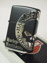 Harley Davidson HDP-32 Black Skull 3 Sides Zippo Oil Lighter - £82.15 GBP