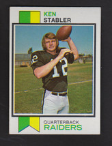 1973 Topps Football #487 Ken Stabler Rookie Oakland Raiders NM - £131.89 GBP