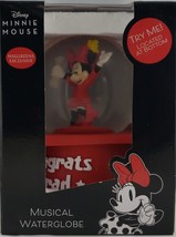 Disney Minne Mouse &#39;Congrats Grad&#39; Musical Water Globe - £19.89 GBP