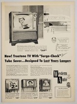 1958 Print Ad Truetone Television Sets 4 TV Models Western Auto Stores - £12.62 GBP