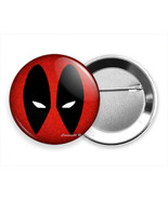 DEADPOOL CRIMSON FACE MASK SUPER HERO COMICS PINBACK PIN BUTTON BADGE GI... - $16.49 CAD+