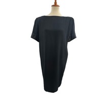 Bichon by Sara Edwards Black Draped Back Dress Size 12 - £44.82 GBP