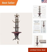 Wall-Mounted Cowboy Hat Display Organizer - Rustic Star Design Holds 35 lbs - $74.99