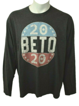 Port & Co Mens XL  Beto 2020 Political Campaign Gray Long Sleeve Tee - £22.11 GBP