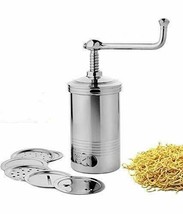 Stainless Steel Sev Chakli Sancha Maker Machine 6 Different Types Jalis Silver - £19.49 GBP