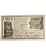 Beethoven Piano &amp; Organ Co 1894 Advertisement Victorian Instruments 1 AD... - $368.12 MXN