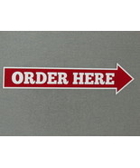 Large Wood ORDER HERE Right Pointing ARROW Custom Wood Sign Restaurant - $35.00
