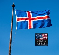ICELAND 3x5 Foot Heavy Duty In/outdoor Super-Poly FLAG BANNER*USA MADE - £10.95 GBP