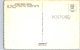 Vtg Postcard Natural Bridge Virginia Information Board  Continental - £5.14 GBP