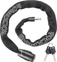 Bike Chain Lock, Heavy Duty Anti-Theft, 3 Ft Long, 5Mm Thick, Grill By Rockbros. - £35.78 GBP