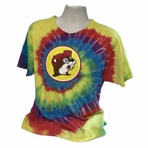 Bucees Peace Love Buc-ee&#39;s Rainbow Tie Dye T Shirt Size XL Texas Tourist Beaver - £17.40 GBP