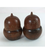 Vintage Rustic Farmhouse Acorn Wooden Salt &amp; Pepper Shakers - $177.43 MXN