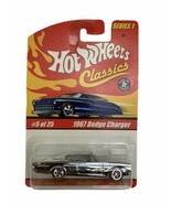 HOT WHEELS Classic Series 1967 DODGE CHARGER SILVER Die Cast Limited Edi... - £7.73 GBP
