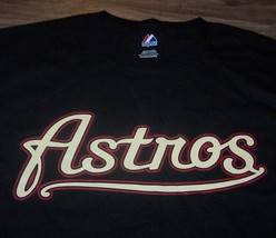 Houston Astros Mlb Baseball T-Shirt Mens Large New Black - £15.57 GBP
