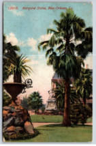 Palm Garden and Margaret Statue New Orleans Louisiana LA DB Postcard Y8 - £3.06 GBP