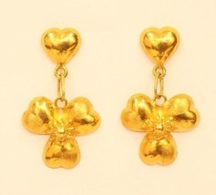 18k gold  heart earring from Thailand #26 - $285.47