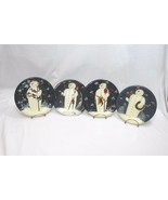 Twilight Snowman Dessert Plates 8&quot; Lot of 8 - $80.66 CAD