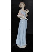 NEW NAO LLADRO FIGURINE #1350 &quot;MY LITTLE BOUQUET&quot; GIRL WITH ROSES 12.5&quot; ... - €98,15 EUR