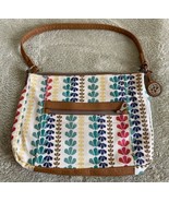 Relic Womens Beige Blue Green Red Brown Leaves Canvas Shoulder Purse - $26.86 CAD