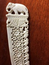 Letter Opener Plastic Celluloid Knife w Carved Elephants On Parade 6 7/8... - £7.86 GBP