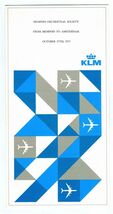 KLM Menu 1973 Memphis Orchestral Society Memphis to Amsterdam - $27.79