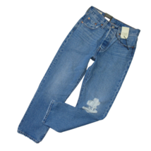 NWT Levi&#39;s 501 Original Crop in Athens Slide High Rise Straight Cropped Jeans - £50.48 GBP