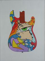 Crash, J. Matos "Green Eye Guitar" Serigraph 2009 Edition of Only 20 Unf... - $325.71