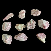 Wholesale lot of 10 Pink Rubellite Tourmaline Crystals in Quartz     PTOURLOT9 - £21.26 GBP