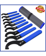 9 Hook Wrench Set C Clamp Shock Spanner Adjustable For ATV Motorcycle Su... - $54.44