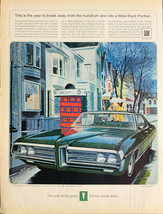 Vintage 1969 Pontiac Bonneville Break Away From The Humdrum Advertisement - $6.17