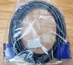 10ft VGA Cable 15 Pin Male to Male Black Cable Blue Connectors - $2.79