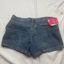 Isabel Womens Mini Short Shorts Blue Expandable Dark Wash Maternity 4/27 New - £8.69 GBP