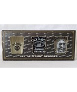 Jack Daniels Square Whiskey Shot Glasses Set Vtg Distillery Advertising ... - $39.60