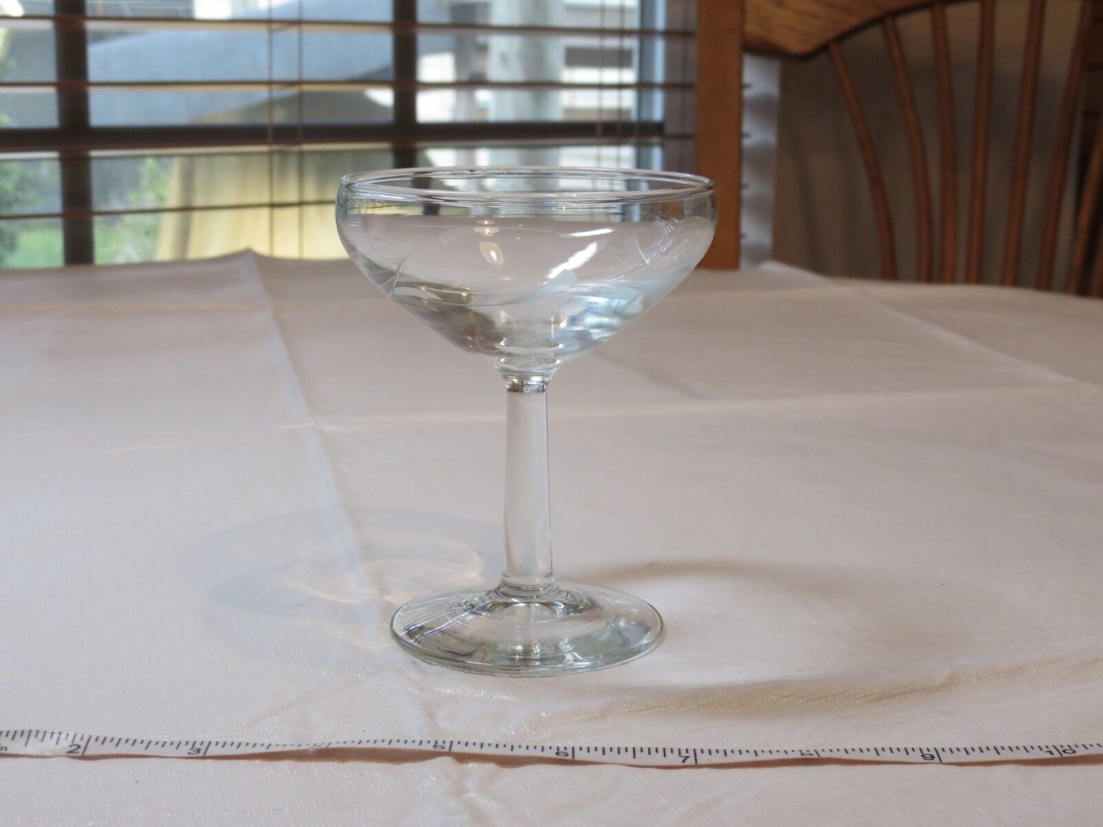 Anchor Hocking Hand Cut 5.5 oz Etched Sherbet Champagne Glass 4 1/2" Tall ! - $15.43