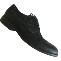 Clarks Mens Oxford Black Suede Leather Mens 10.5 M Shoes - £19.50 GBP