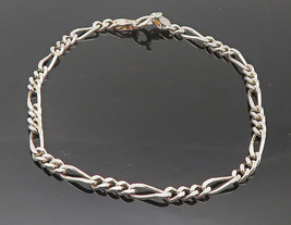 925 Sterling Silver - Shiny Polished Petite Curb Link Chain Bracelet - BT4516 - £30.92 GBP