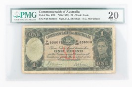 1938 Australia 0.5kg Banconote Selezionato By PMG VF-20 P 26a - $302.99