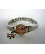 Why Me? Wrist Watch w/Butterfly Charm Women&#39;s Stainless Steel Bracelet - $19.30