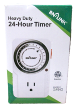 BN-LINK Heavy Duty Mechanical 24 Hour Timer Dual Outlet 3-Prong Accurate... - $9.45