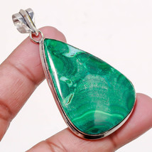 Malachite Gemstone Handmade Fashion Ethnic Gifted Pendant Jewelry 2.50&quot; SA 819 - £4.72 GBP