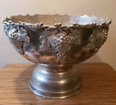 Wine and Champagne Cooler Punch Bowl Vintage Silver Plated MCM - $165.00