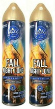 2pk S.C.Johnson Glade Air Freshener Spray Fall Night Long Eliminates Odors - £18.19 GBP