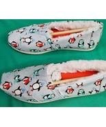 TOMS Shoes Alparagata Glacier Grey Winter Penguins Faux Fur Slip-On Wome... - €22,19 EUR
