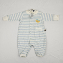 Vintage 2001 Baby Gap Blue White Stripe Preemie Boy One Piece Romper Reborn Doll - £23.29 GBP