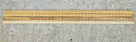 Lot of 4 Vintage Metric Wood Measuring Sticks 39&quot; Made In USA - $24.99